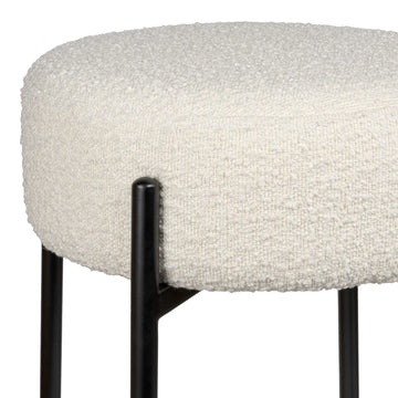 Paola Modern Metal/Bouclé Cushioned Counter & Bar Stool - JONATHAN Y